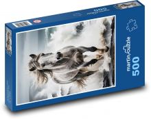 Běžící kůň v moři Puzzle 500 dílků - 46 x 30 cm