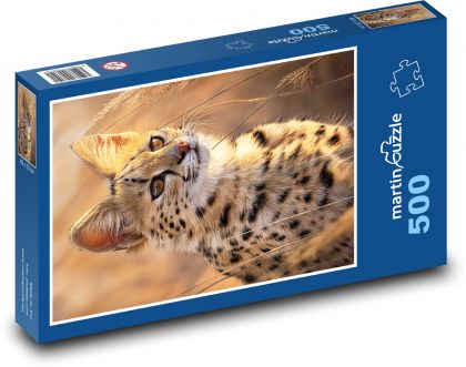 Wildkatze in der Wüste - Puzzle - 500 Teile