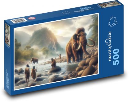 Prehistorický mamut - Puzzle 500 dielikov, rozmer 46x30 cm 