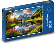 Romantická příroda v horách Puzzle 500 - 46x30 cm