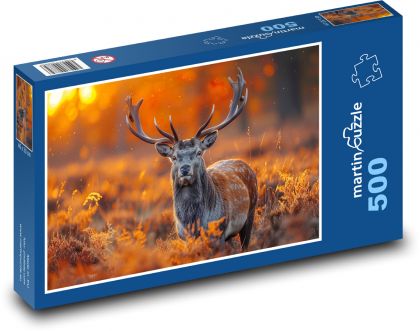 Hirsch mit großem Geweih - Puzzle - 500 Teile