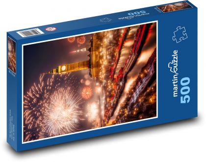 Londýn - Ohňostroj na večierku - Puzzle 500 dielikov, rozmer 46x30 cm 