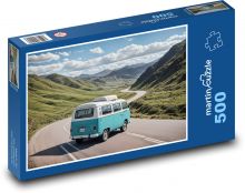 Retro Mountain Car Trip Puzzle of 500 pieces - 46 x 30 cm 
