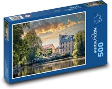 Zehdenick - západ slunce, Německo Puzzle 500 - 46x30 cm