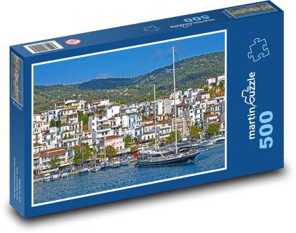 Prístav s loďami - Puzzle 500 dielikov, rozmer 46x30 cm 