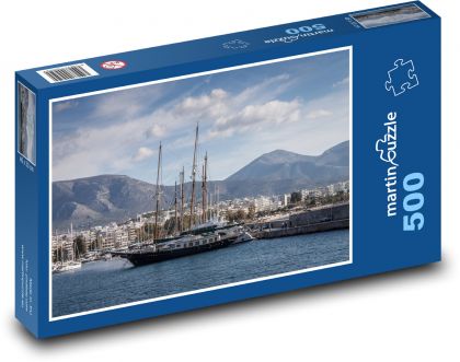 Atény - prístav Kalamaki - Puzzle 500 dielikov, rozmer 46x30 cm 