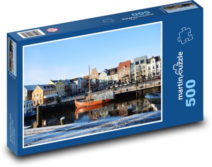 Husum - Hafen, Stadt - Puzzle - 500 Teile