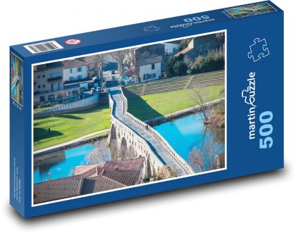 Bridge - city, river - Puzzle of 500 pieces, size 46x30 cm 
