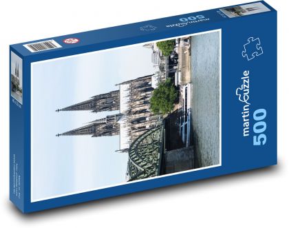 Most Hohenzollern - Kolín nad Rýnom, Nemecko - Puzzle 500 dielikov, rozmer 46x30 cm 