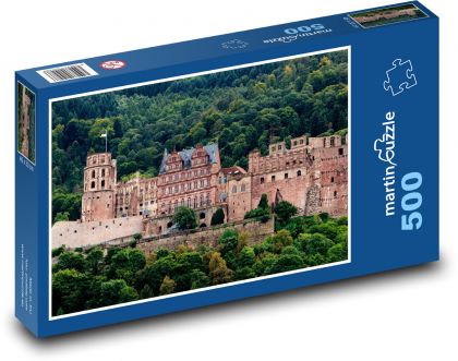 Heidelberg - zámek, Německo - Puzzle 500 dílků, rozměr 46x30 cm