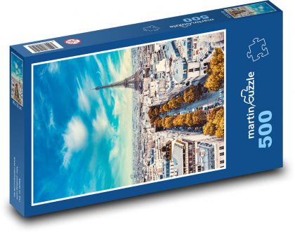 Eiffel Tower - Paris, France - Puzzle of 500 pieces, size 46x30 cm 