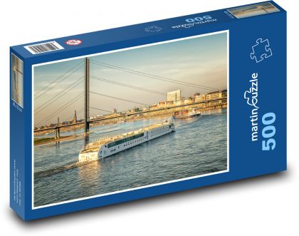 Loď na rieke Rýn - Puzzle 500 dielikov, rozmer 46x30 cm 