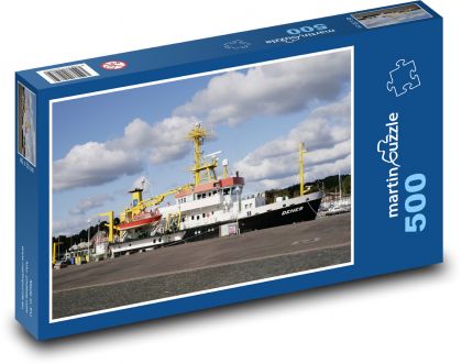Large freighter - Puzzle of 500 pieces, size 46x30 cm 