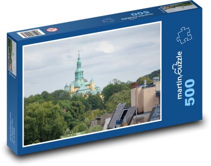 Jelenia Góra - Poľsko, kostol - Puzzle 500 dielikov, rozmer 46x30 cm 
