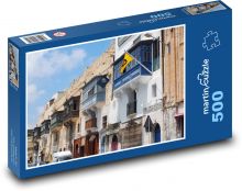 Balkóny v starom meste Puzzle 500 dielikov - 46 x 30 cm 
