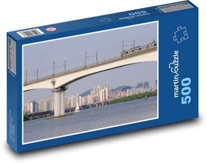 Řeka Han - západ slunce - Puzzle 500 dílků, rozměr 46x30 cm