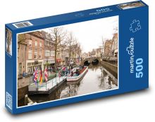 Alkmaar - Holandsko, kanály Puzzle 500 - 46x30 cm
