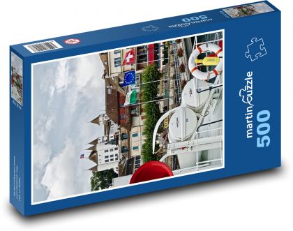 Nyon - hrad, Švýcarsko  - Puzzle 500 dílků, rozměr 46x30 cm