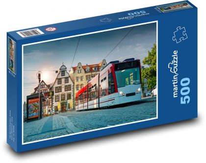 Tramwaj - historyczne centrum - Puzzle 500 elementów, rozmiar 46x30 cm
