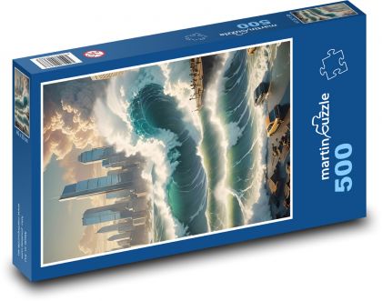 Tsunami - obrovská vlna - puzzle 500 dílků