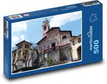 Entracque - Farský kostol, Taliansko Puzzle 500 dielikov - 46 x 30 cm 