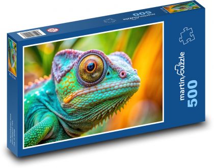 Chameleon - plaz, ještěrka - Puzzle 500 dílků, rozměr 46x30 cm