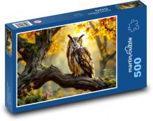 Sova na vetve Puzzle 500 dielikov - 46 x 30 cm 