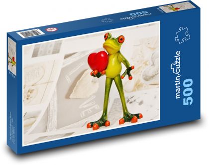 Žaba - láska - Puzzle 500 dielikov, rozmer 46x30 cm 