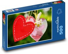 Walentynki Czerwonego Serca Puzzle 500 elementów - 46x30 cm
