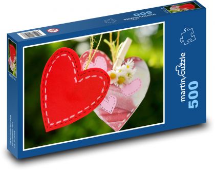 Walentynki Czerwonego Serca - Puzzle 500 elementów, rozmiar 46x30 cm