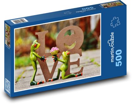 Zamilované žáby - puzzle 500 dílků
