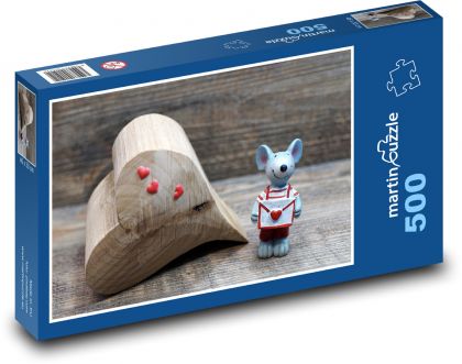 Maus und Herz der Liebe - Puzzle - 500 Teile