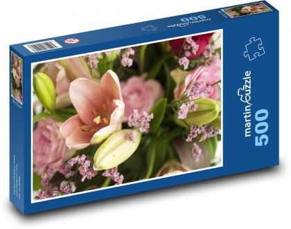 Valentinstag Lilienstrauß - Puzzle - 500 Teile