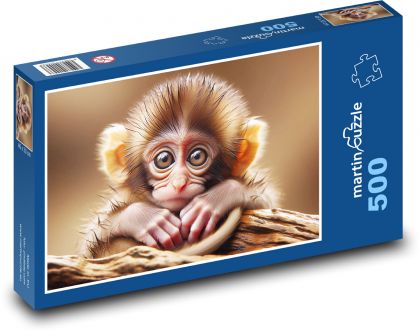 Małpka - Puzzle 500 elementów, rozmiar 46x30 cm