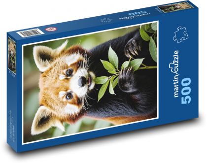 Panda červená na obědě - puzzle 500 dílků