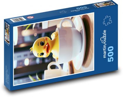 Gumová kachnička v hrnku - Puzzle 500 dílků, rozměr 46x30 cm