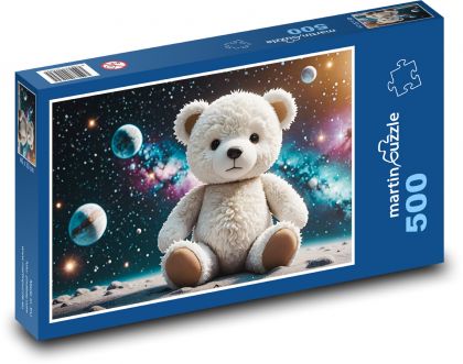 Medvedík vo vesmíre - Puzzle 500 dielikov, rozmer 46x30 cm 