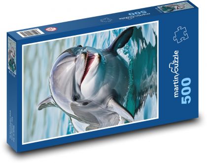 Delfín - příroda, moře - puzzle 500 dílků
