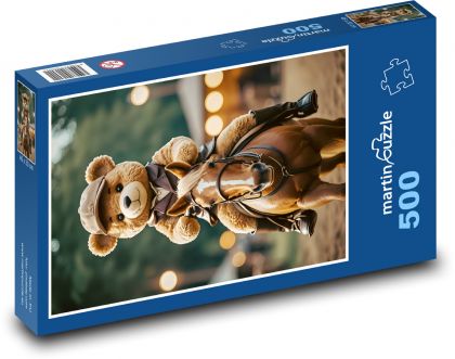 Jazdy s medvedíkom - Puzzle 500 dielikov, rozmer 46x30 cm 