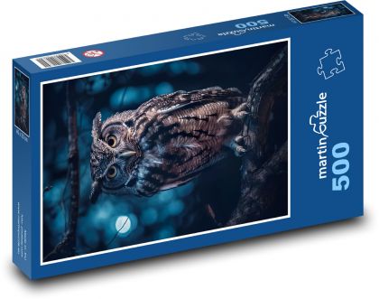 Eule bei Nacht - Puzzle - 500 Teile