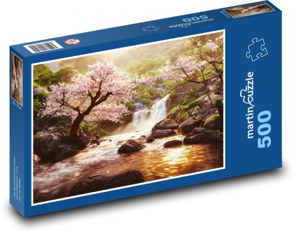 Flowering Pink Trees - Puzzle of 500 pieces, size 46x30 cm 