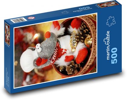 Mysz - dekoracja bożonarodzeniowa - Puzzle 500 elementów, rozmiar 46x30 cm