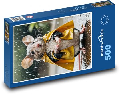 Myš v pršiplášti - Puzzle 500 dielikov, rozmer 46x30 cm 