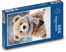 Teddybär im Schal Puzzle 500 Teile - 46 x 30 cm