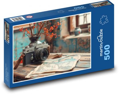 Starý fotoaparát - puzzle 500 dílků