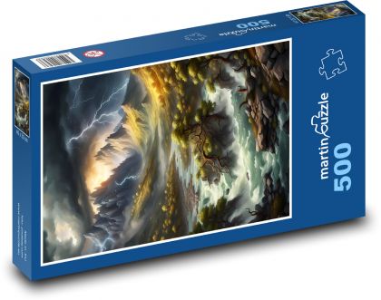Mountain Landscape - Puzzle of 500 pieces, size 46x30 cm 