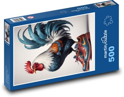 Kogut w butach - Puzzle 500 elementów, rozmiar 46x30 cm