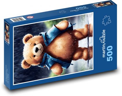 Medvedík v daždi - Puzzle 500 dielikov, rozmer 46x30 cm 
