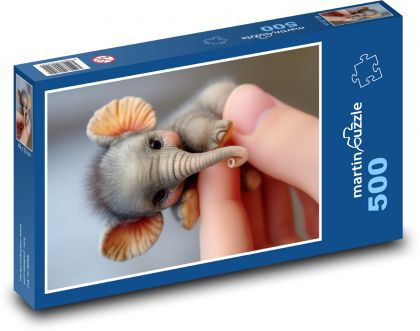 Slon po ruke - Puzzle 500 dielikov, rozmer 46x30 cm 