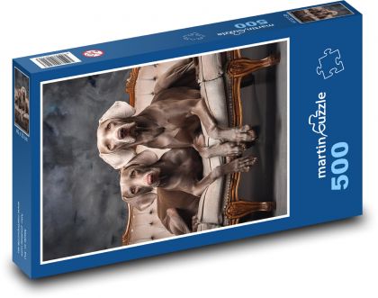 Pes - Weimarský stavač - Puzzle 500 dielikov, rozmer 46x30 cm 